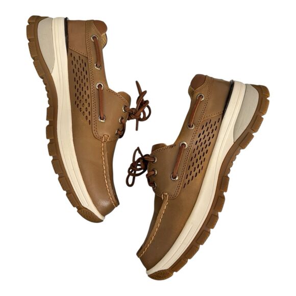 Sperry Gold Cup Billfish Plushwave Tan Boat Shoe Men\'s 8 WIDE $175 main image 8